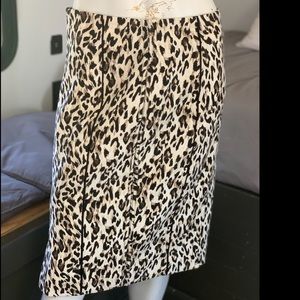White House Black Market Leopard Pencil Skirt